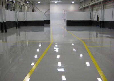 about us | commercial garage after epoxy flooring
